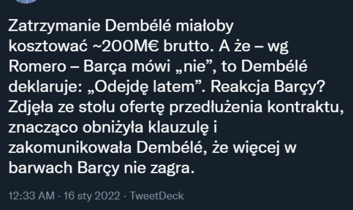 STANOWCZA reakcja Barcy na zachowanie Dembele!